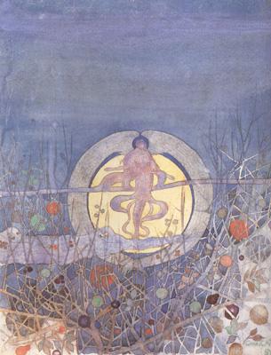 Charles Rennie Mackintosh Harvest Moon (mk19) Norge oil painting art